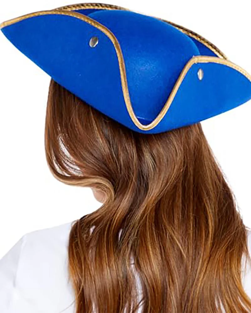 Blue and Gold Pirate Hat - Image 3