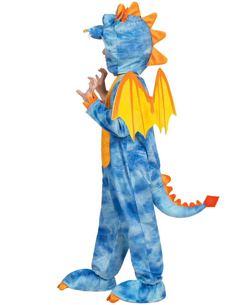Blue and Orange Dragon Kids Costume - Image 2