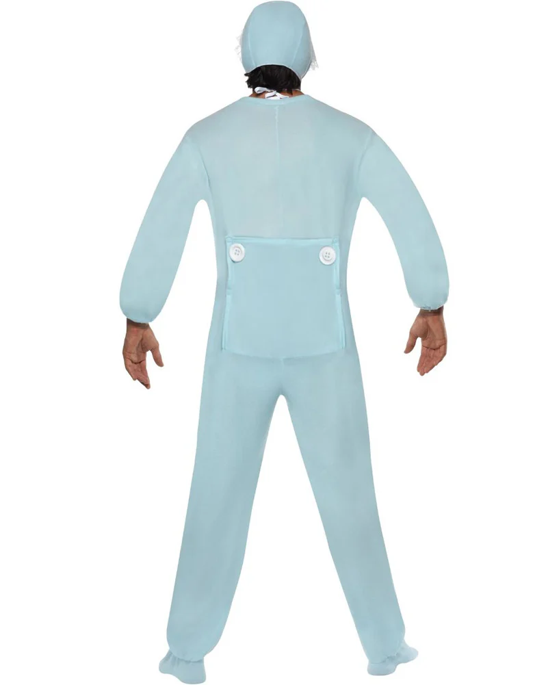 Blue Baby Boy Romper Adult Costume - Image 5