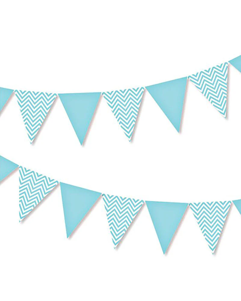 Blue Chevron Bunting