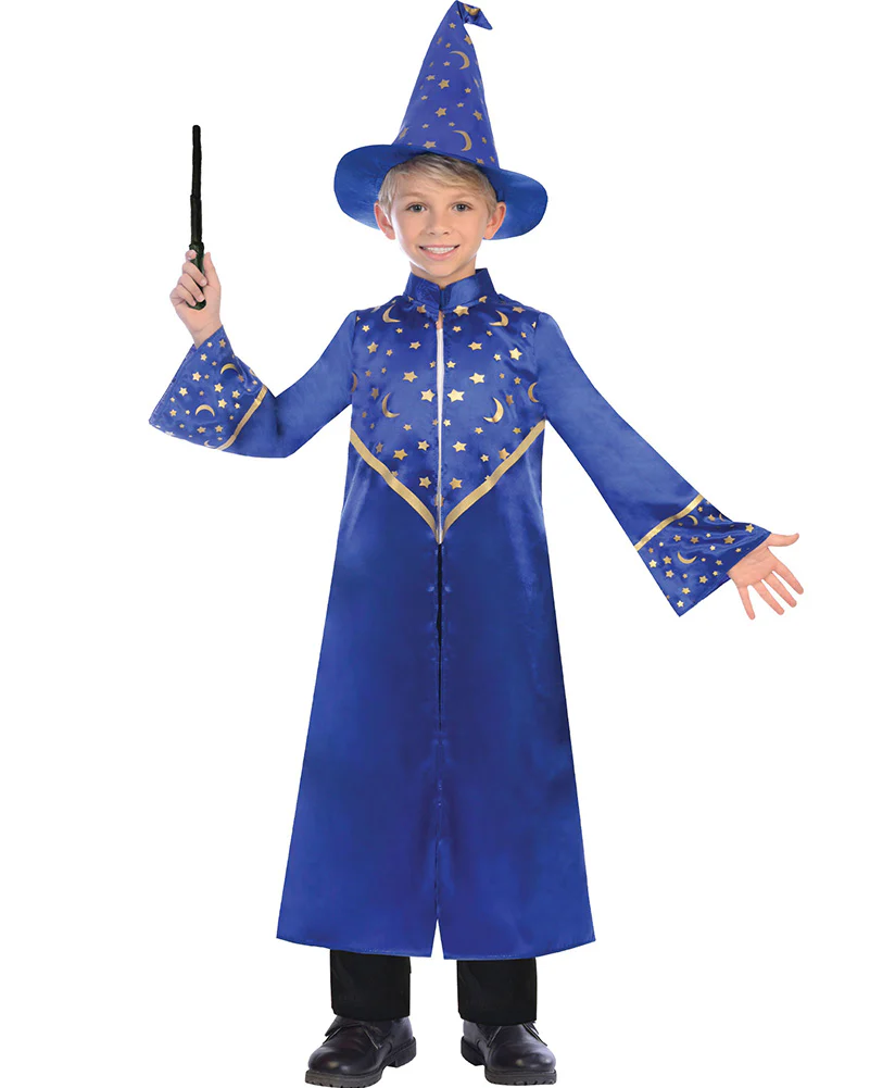 Blue Fantasy Wizard Kids Book Week Costume