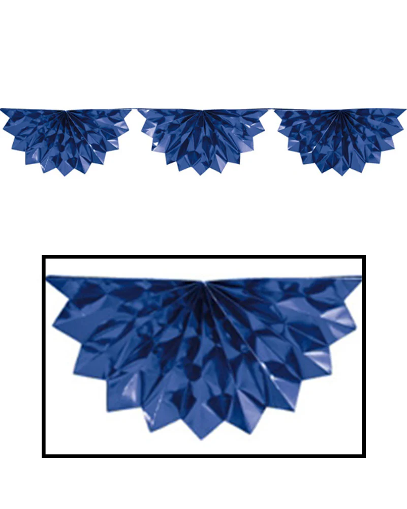Blue Foil Bunting Garland 2m