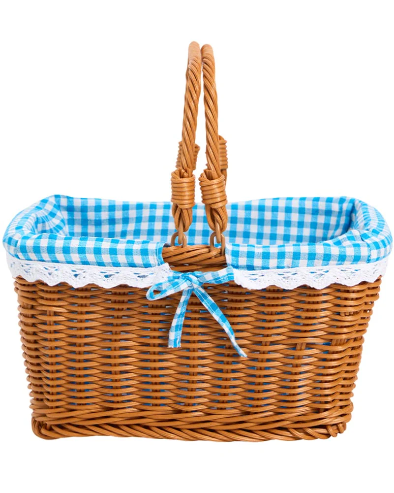 Blue Gingham Fairytale Basket