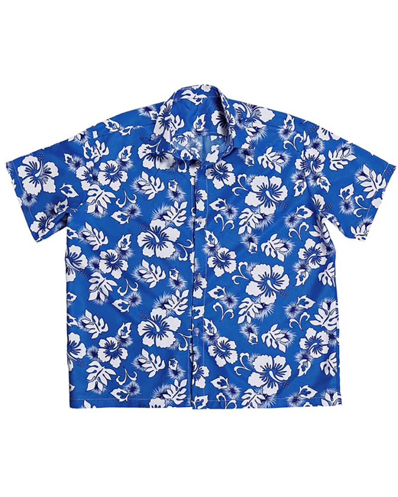 Blue Hawaiian Mens Shirt - Image 4
