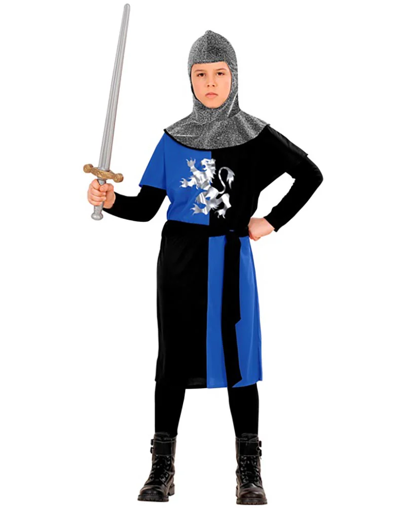 Blue Medieval Warrior Boys Book Week Costume - Image 2
