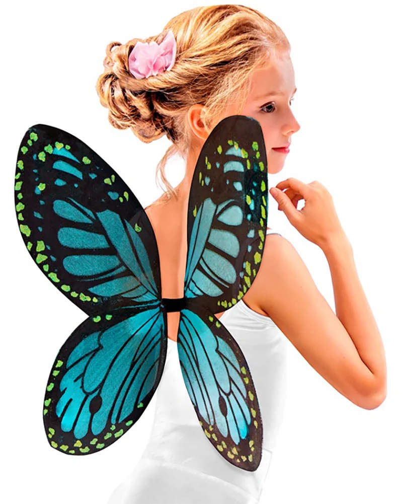 Blue Monarch Butterfly Kids Wings - Image 2