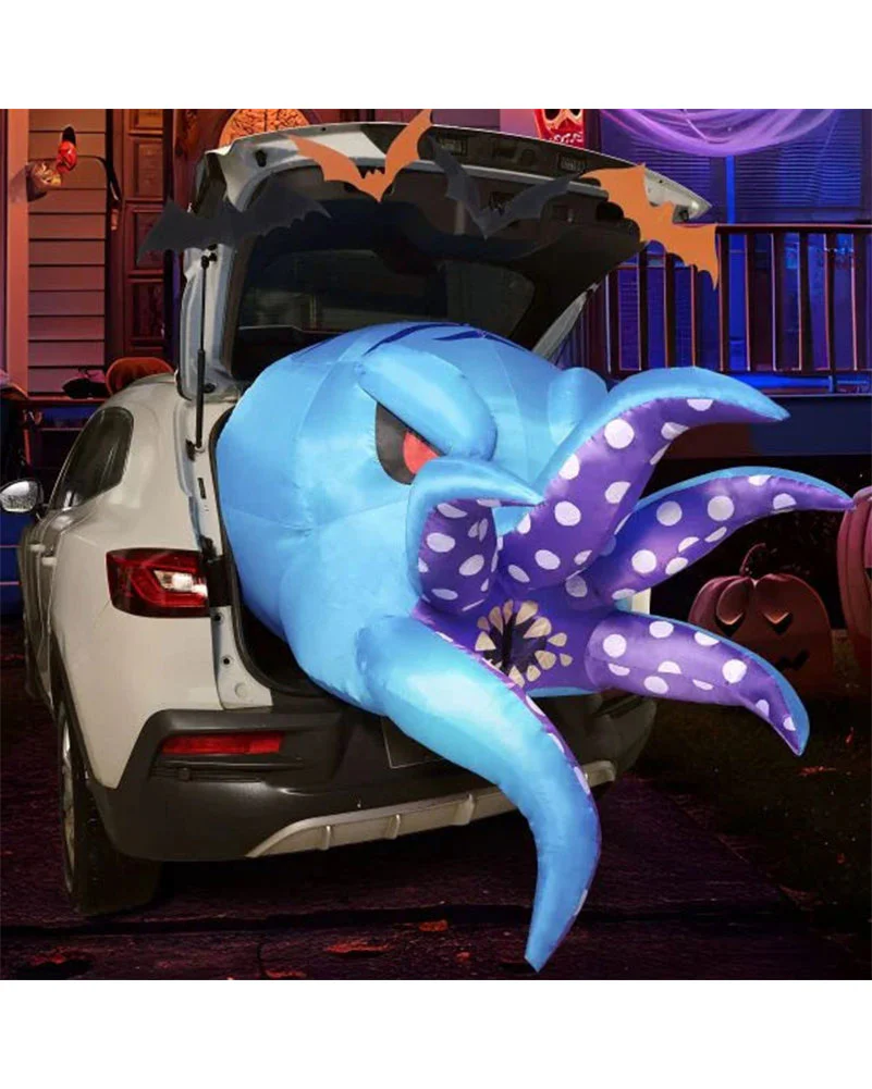 Blue Octopus Trunk Or Treat Car Inflatable 1.5m (DC PLUG)