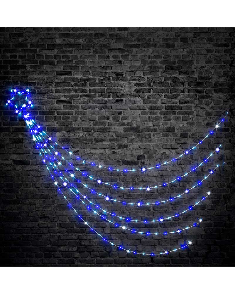 Blue White LED Waterfall Star 200 Piece 3m - Image 3
