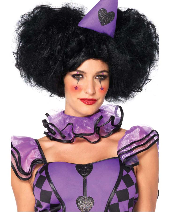 Bob with Optional Side Puffs Black Wig