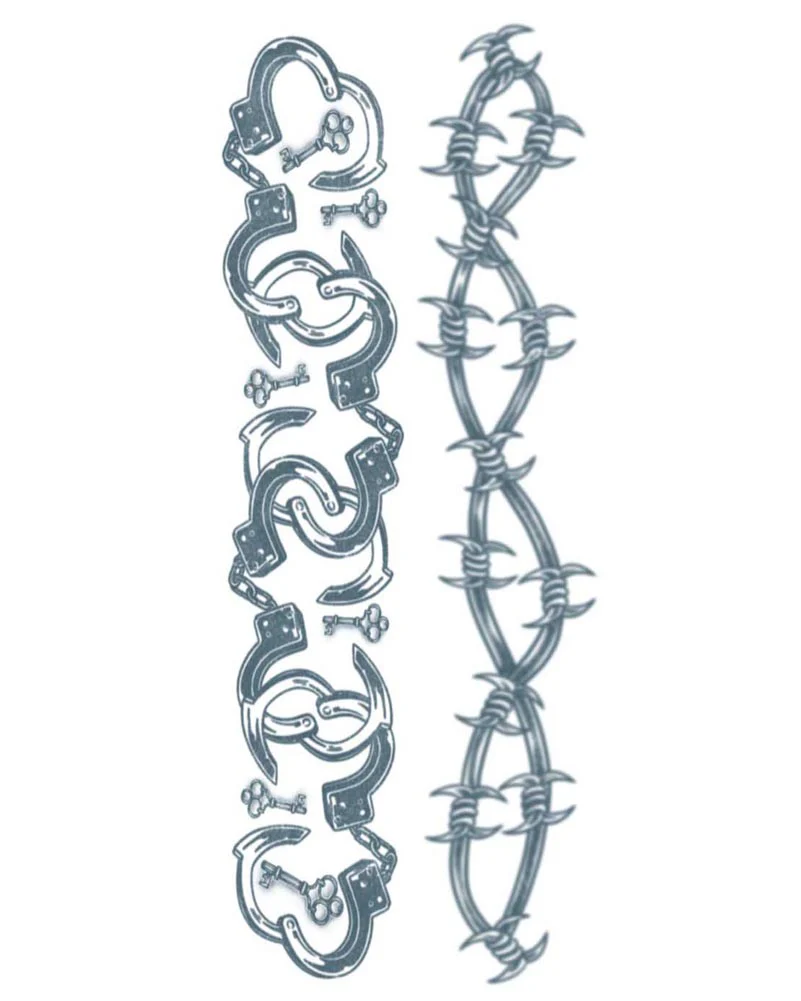 Body Bands Chained Love Temporary Tattoos - Image 2