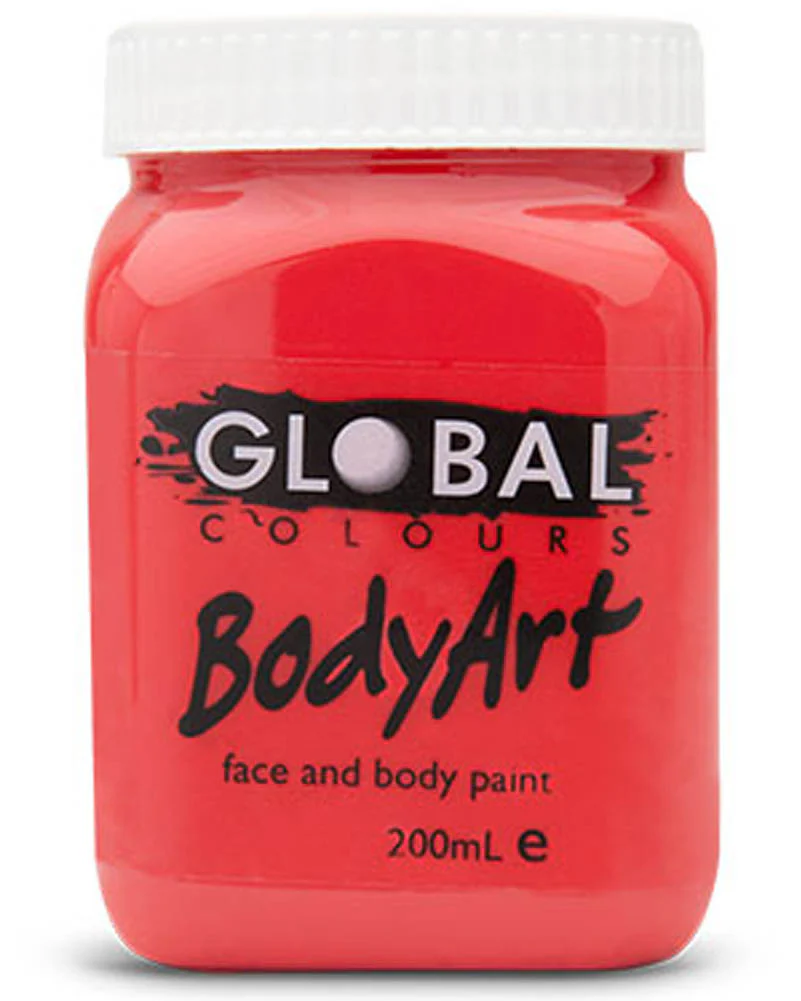 BodyArt Brilliant Red Paint Jar 200ml