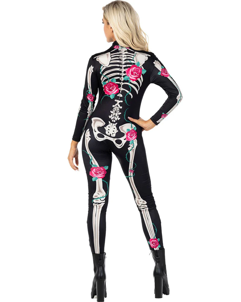 Botanical Skeleton Bodysuit Womens Costume - Image 3