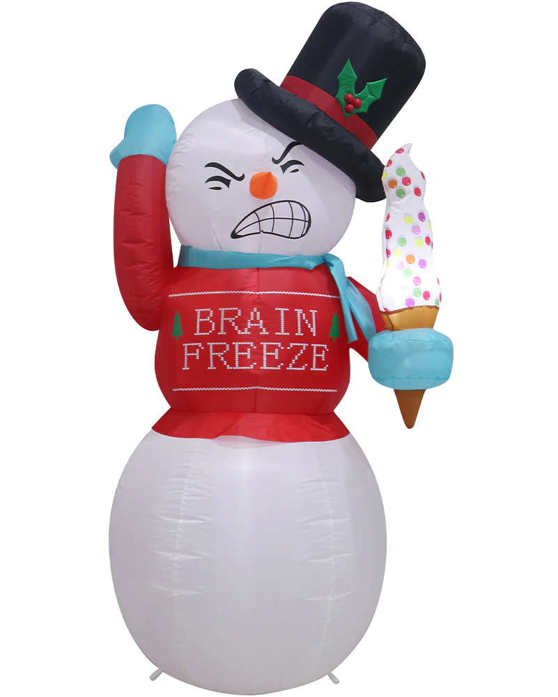 Brain Freeze Snowman Christmas Lawn Inflatable 1.8m - Image 3