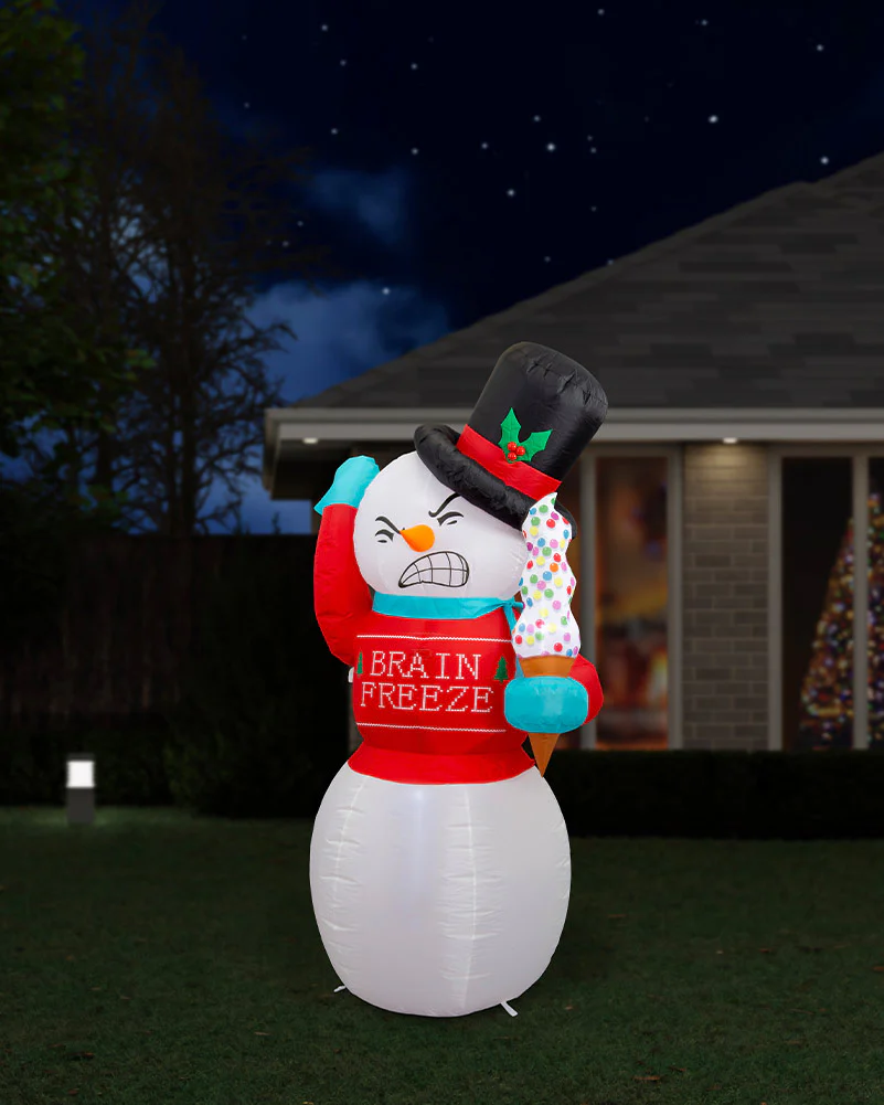 Brain Freeze Snowman Christmas Lawn Inflatable 1.8m - Image 4