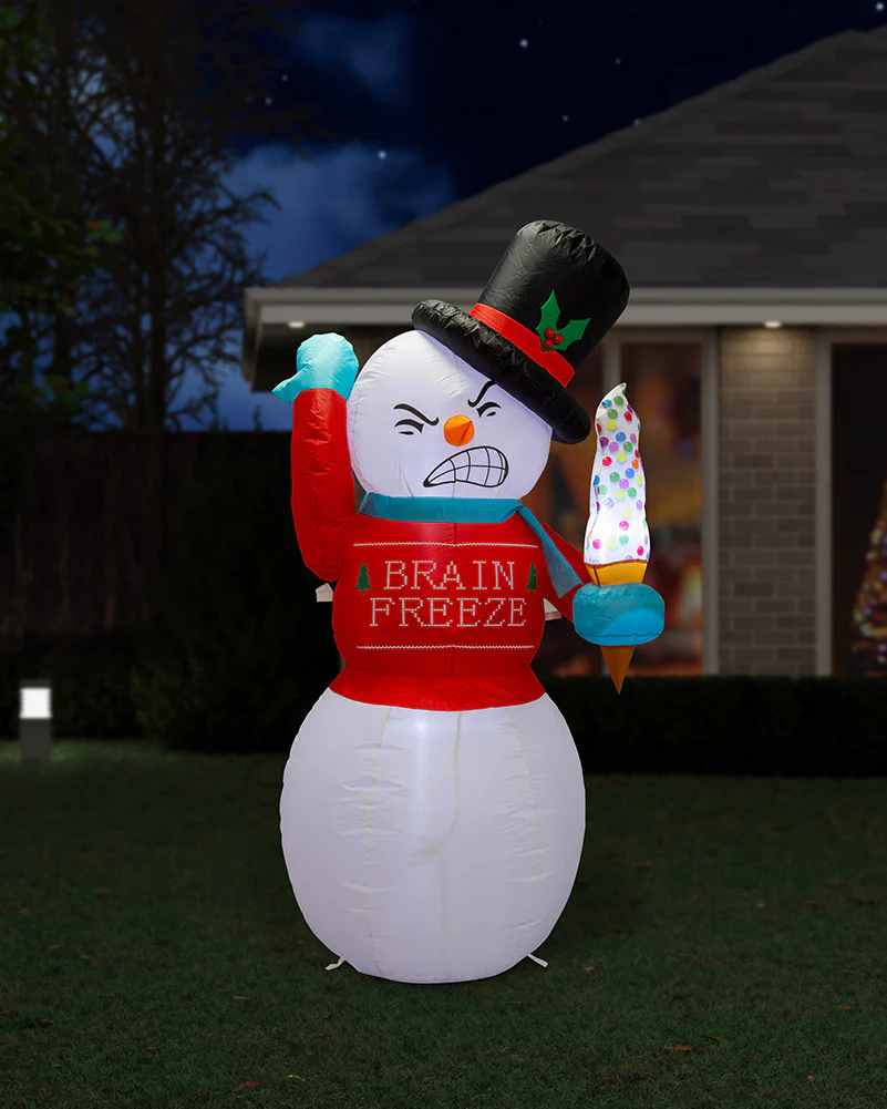 Brain Freeze Snowman Christmas Lawn Inflatable 1.8m - Image 5
