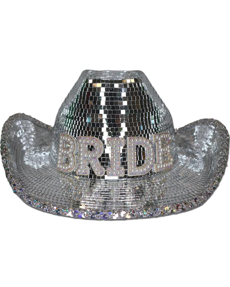 Bride Disco Mirror Deluxe Cowboy Hat - Image 2