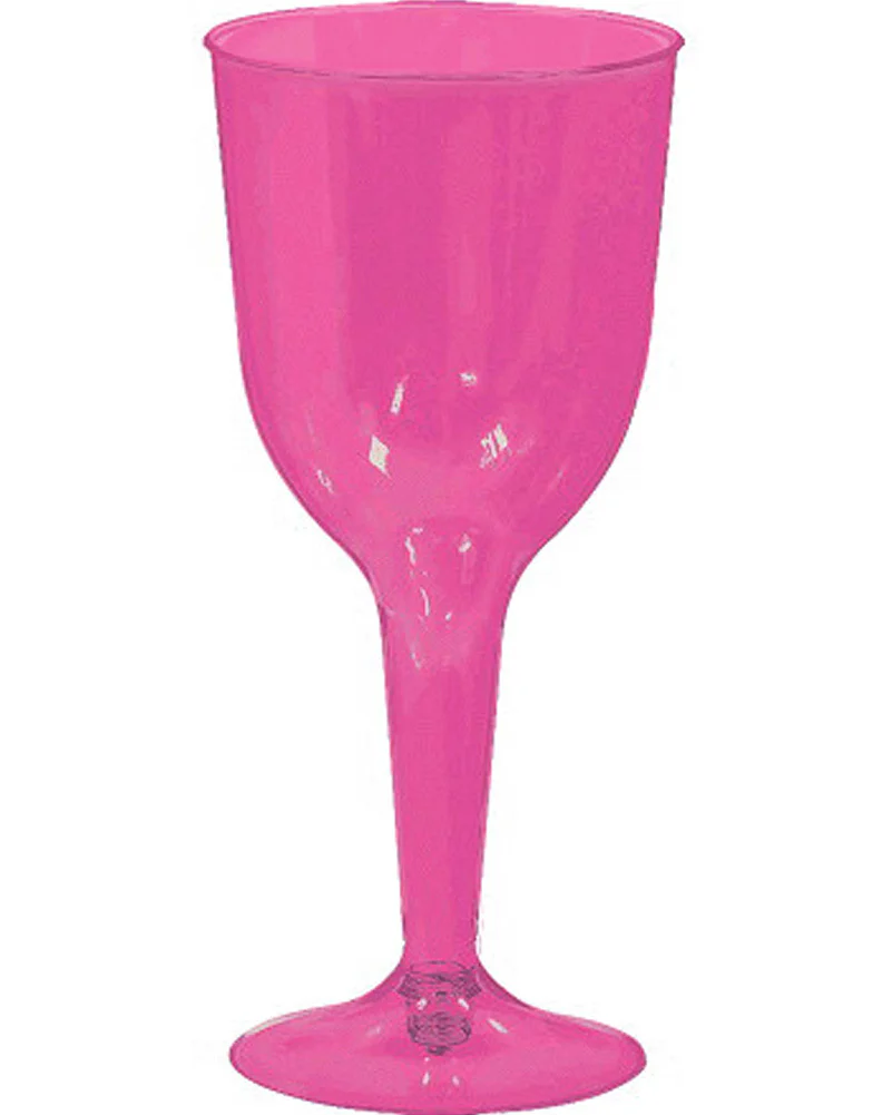 Bright Pink 295ml Wine Glass Pack of 20