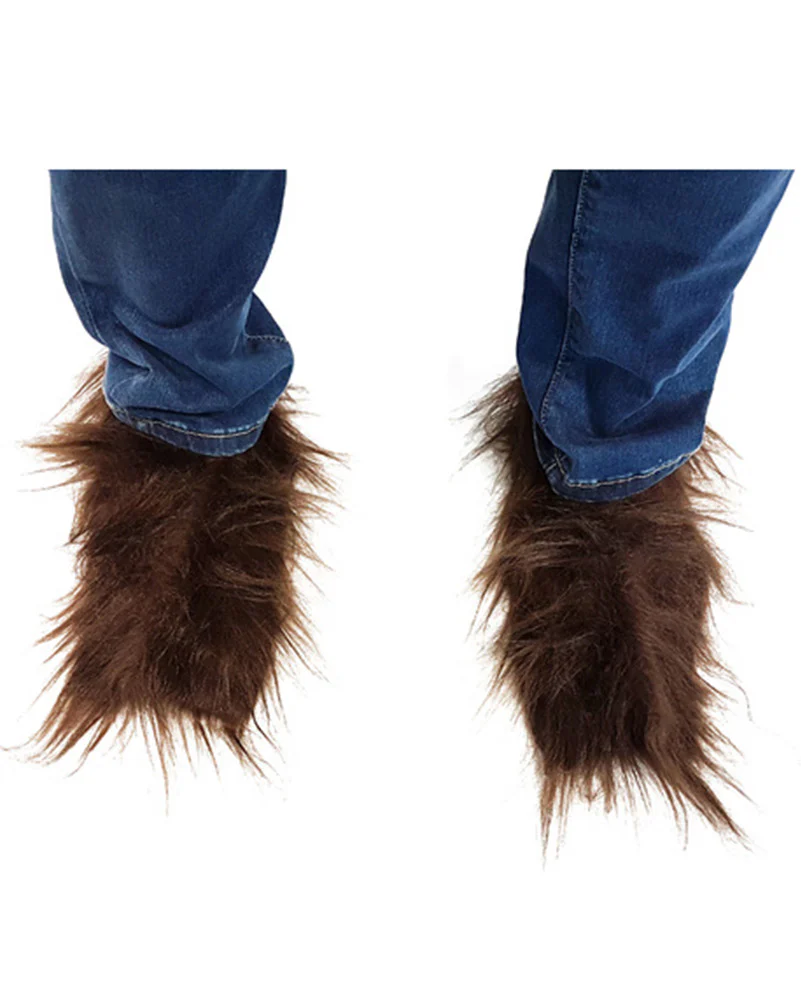 Brown Animal Hairy Shoe Covers