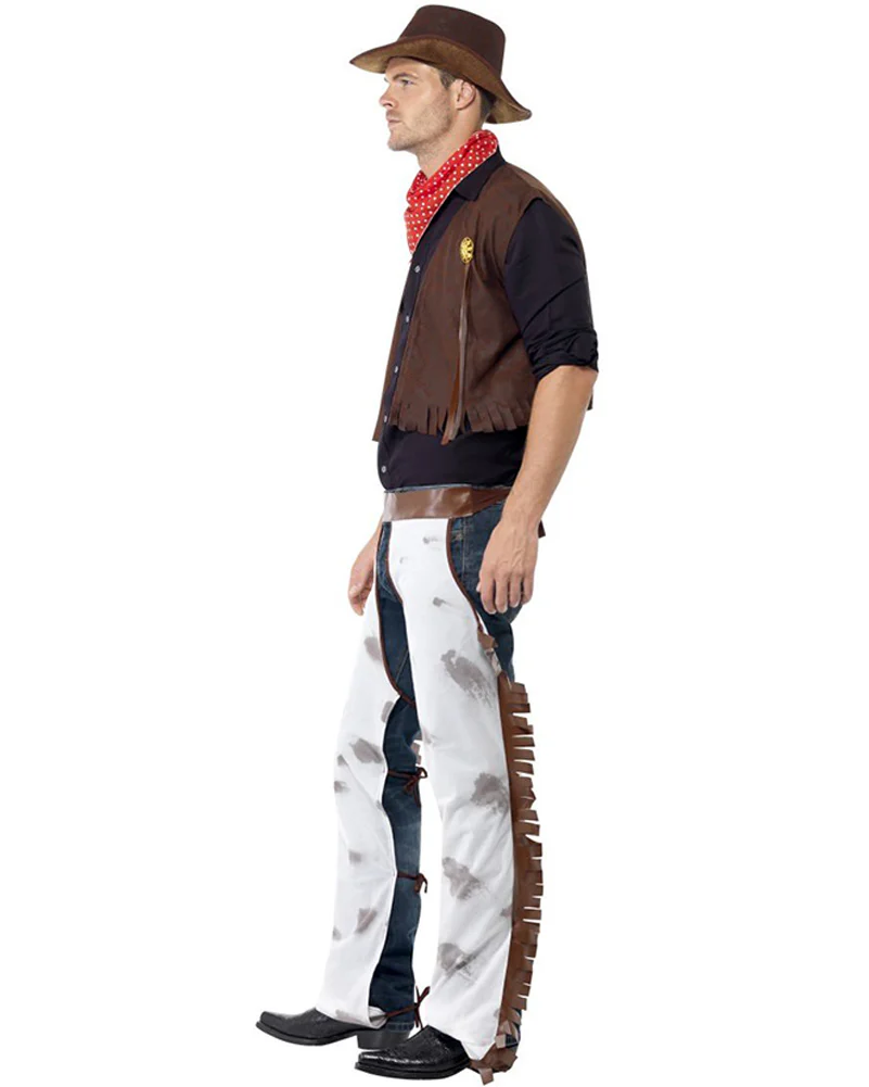 Brown Cowboy Mens Costume - Image 3