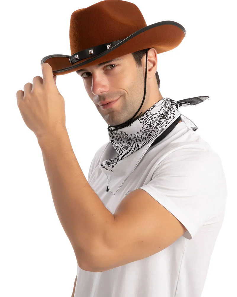 Brown Hat with 3 Bandanas - Image 4