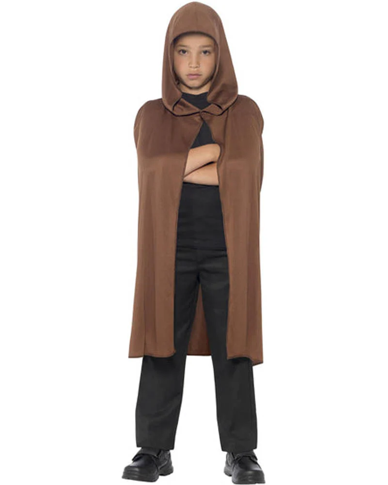 Brown Hooded Kids Cape - Image 2