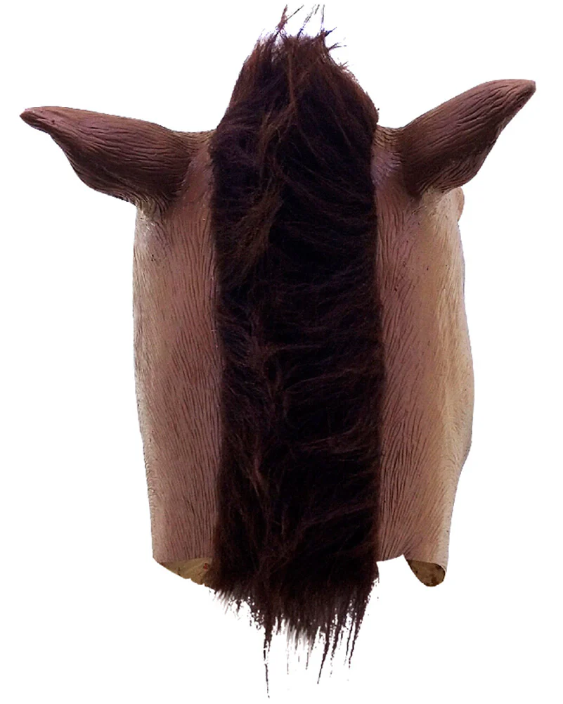 Brown Horse Head Deluxe Mask - Image 5