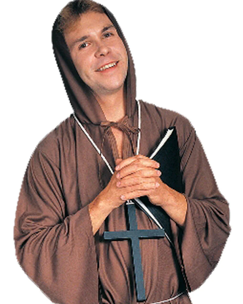 Brown Monk Robe Value Mens Costume - Image 2