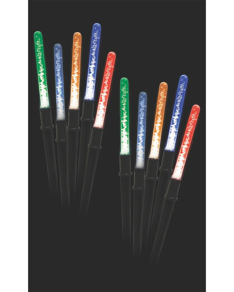 Bubble Multi-Coloured Tubes Solar Christmas LED Lights 20 Piece - Image 2