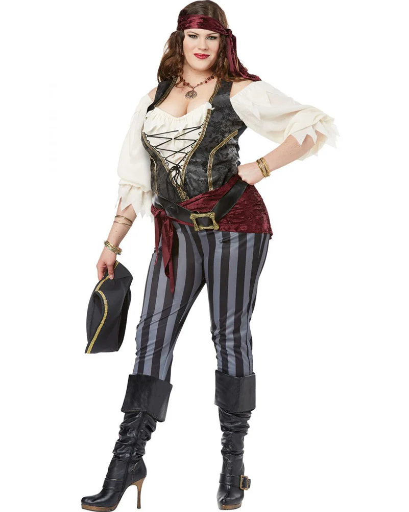 Buccaneer Pirate Womens Plus Size Book Week Costume - Image 2