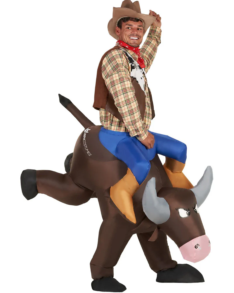 Bucking Bronco Ride On Inflatable Adult Costume - Image 2