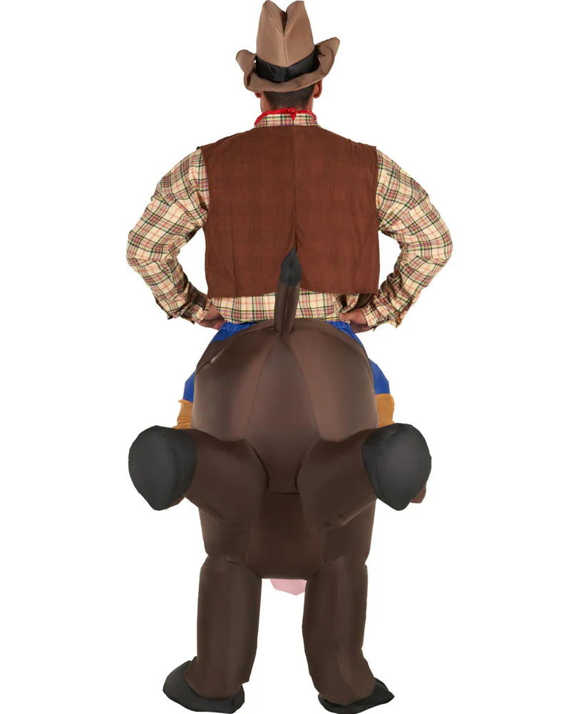 Bucking Bronco Ride On Inflatable Adult Costume - Image 3