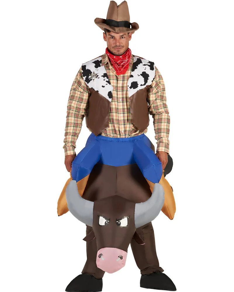 Bucking Bronco Ride On Inflatable Adult Costume - Image 4