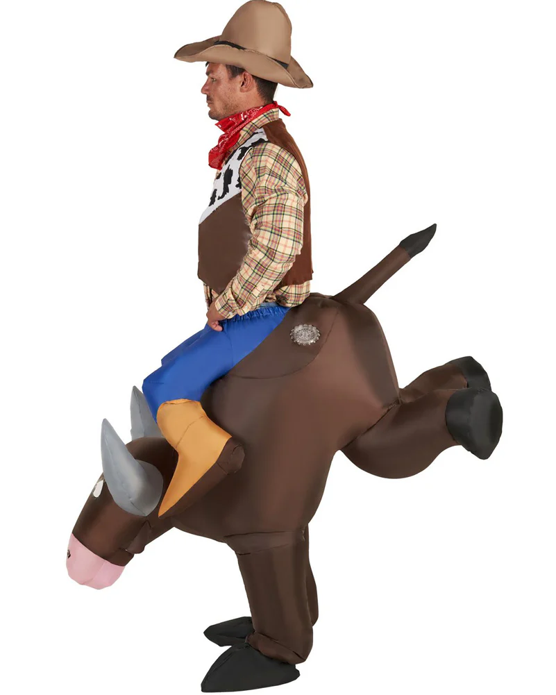 Bucking Bronco Ride On Inflatable Adult Costume - Image 7