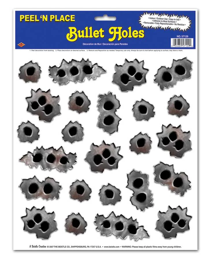 Bullet Holes Peel and Place