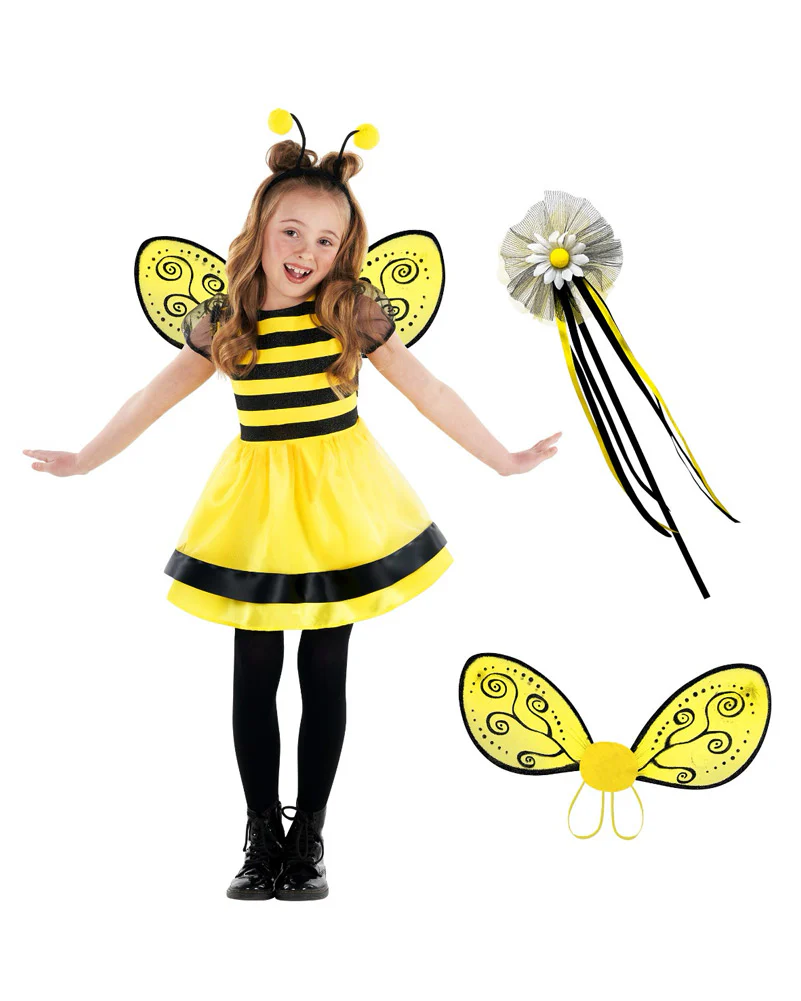Bumblebee Dress Kids Toddler Costume - Image 3