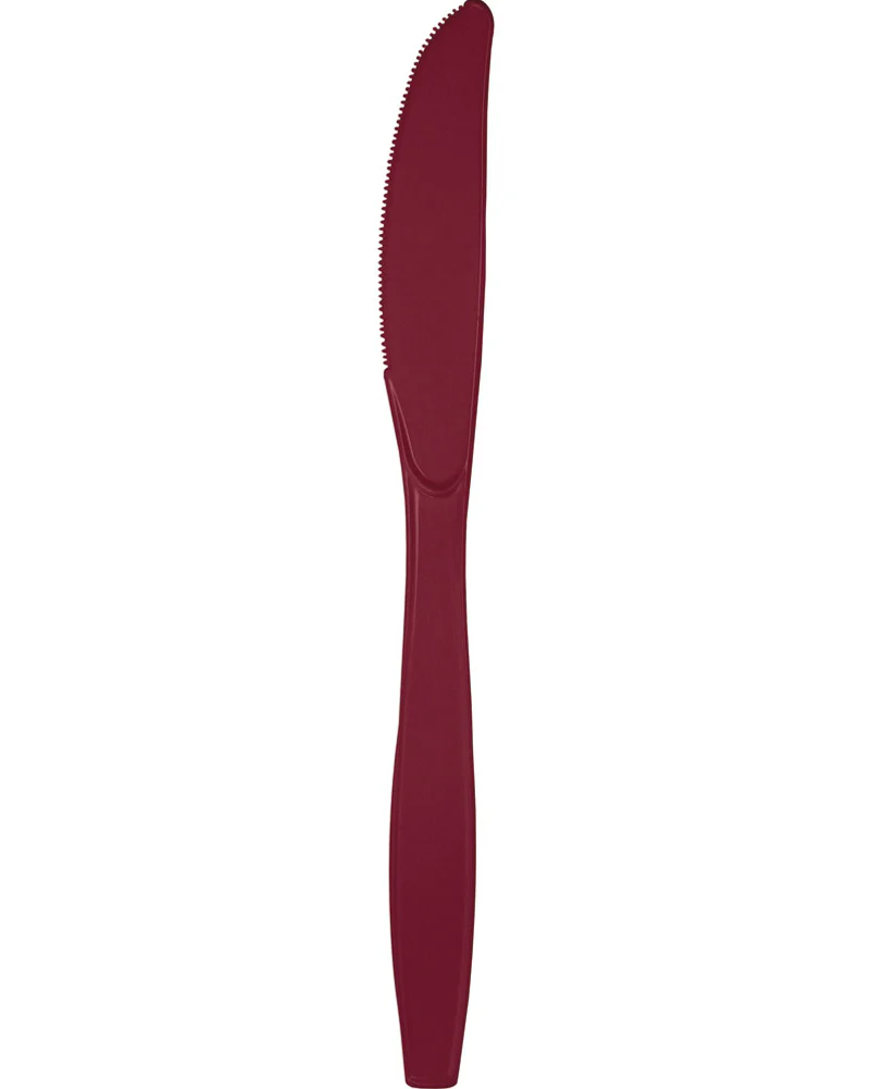 Burgundy Premium Knives Pack of 24