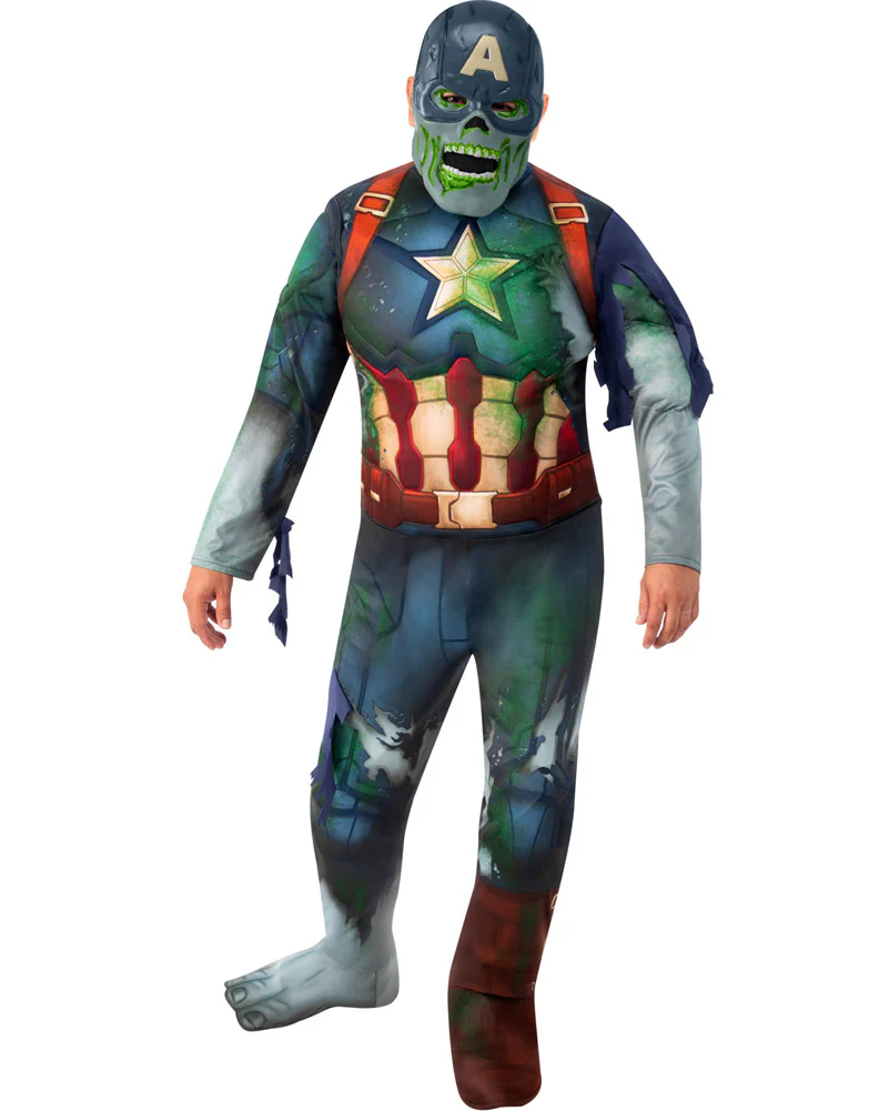 Captain America Zombie Deluxe Teen Boy Costume - Image 4