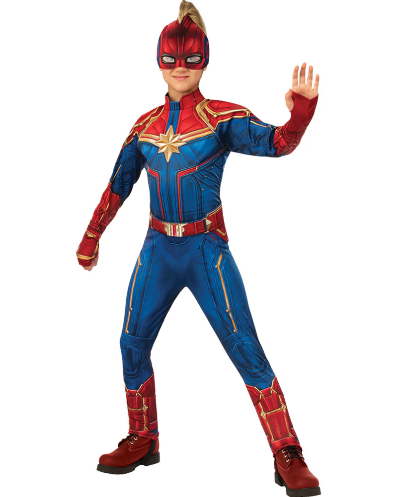 Captain Marvel Hero Suit Deluxe Girls Costume - Image 2