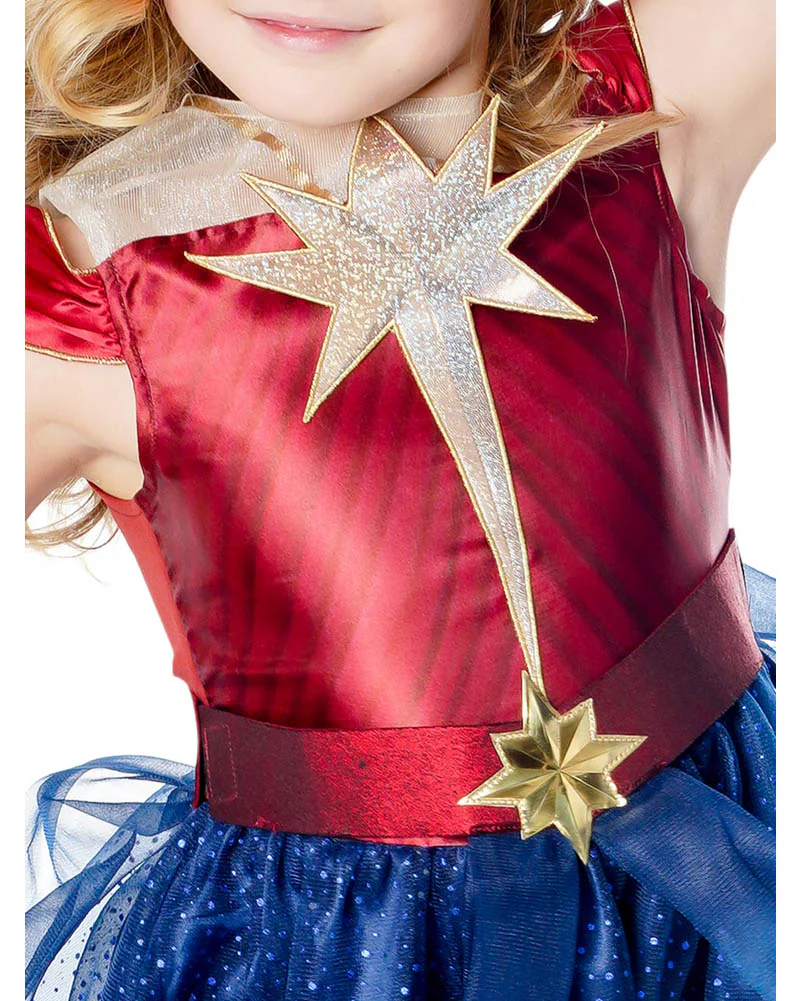 Captain Marvel The Marvels Dress Girls Costume - Image 2