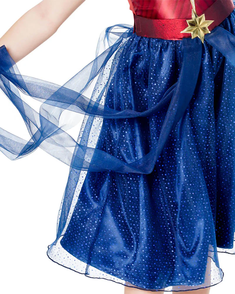 Captain Marvel The Marvels Dress Girls Costume - Image 3