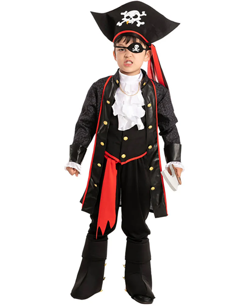 Captain Pirate Boys Costume - Image 3