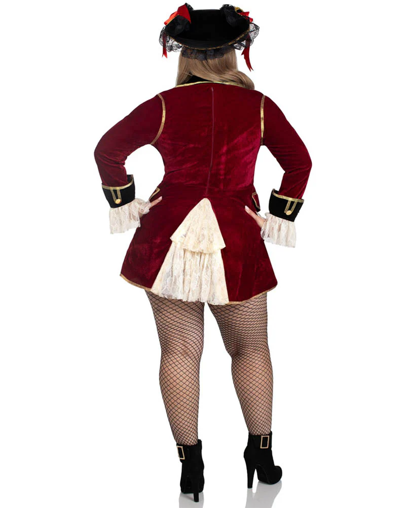 Captivating Pirate Captain Plus Size Womens Costume - Image 2