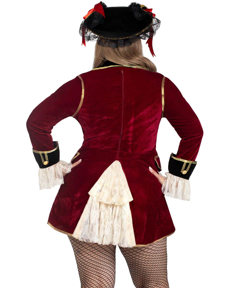 Captivating Pirate Captain Plus Size Womens Costume - Image 5