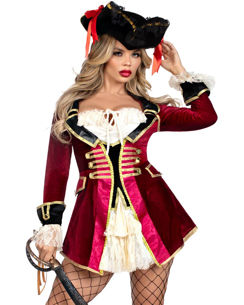 Captivating Pirate Captain Womens Costume - Image 3