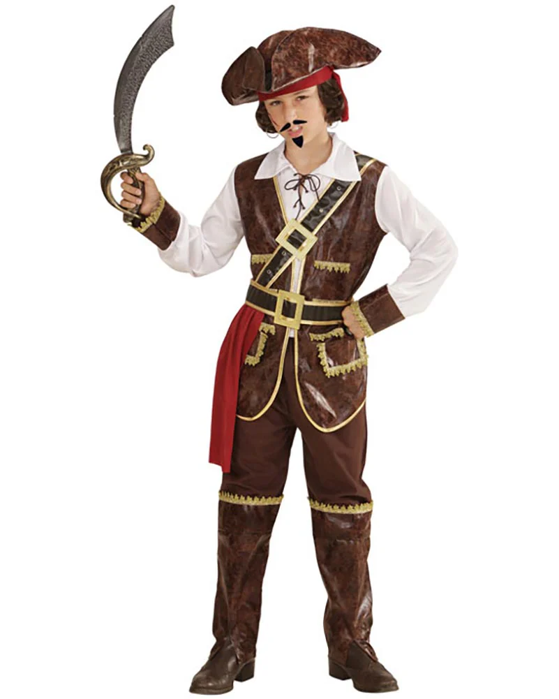 Caribbean Pirate Captain Boys Book Week Costume - Image 2