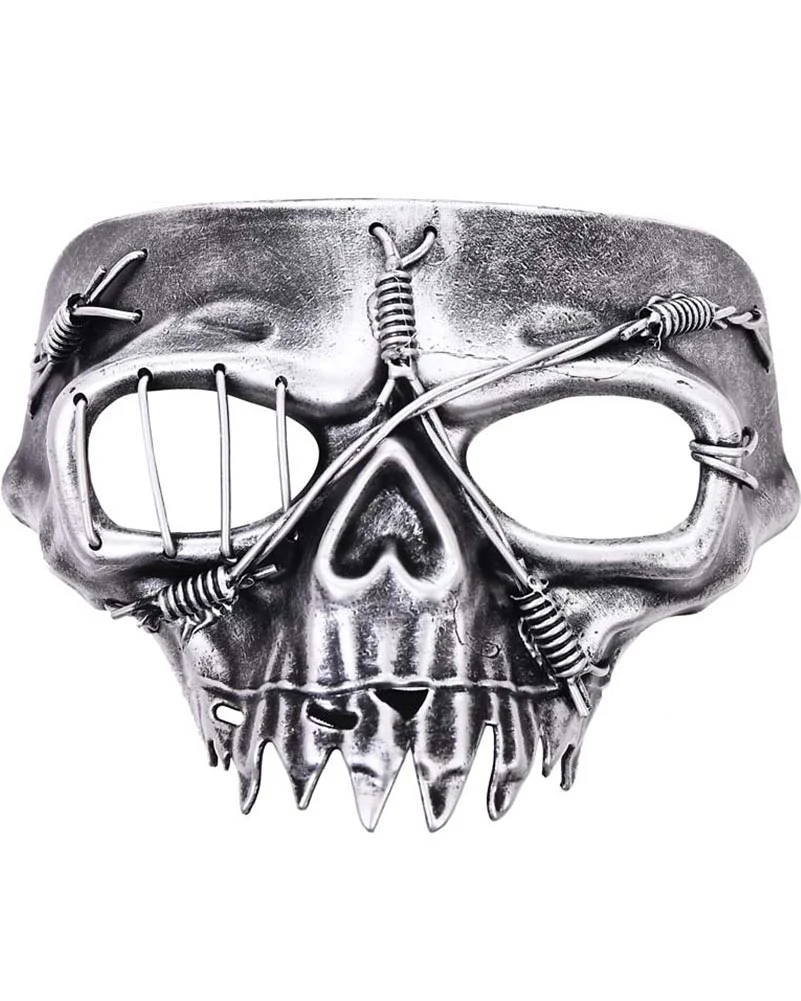 Casper Silver Skull Half Mask