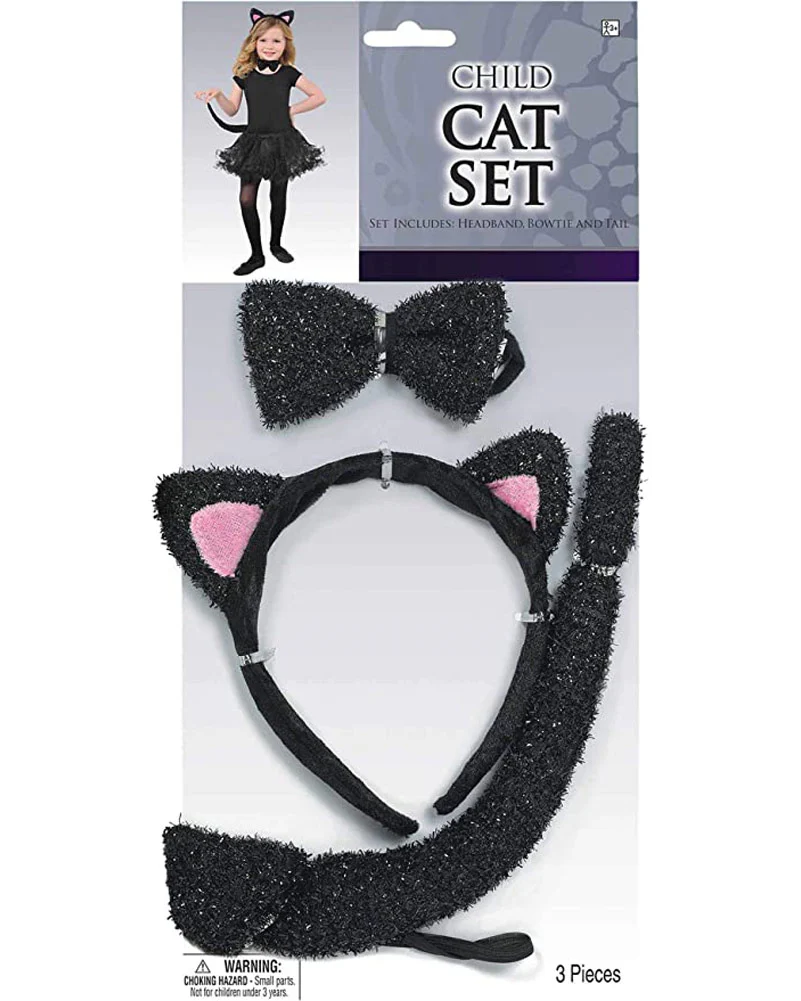 Cat Headband Bow Tie and Tail Set - Image 2