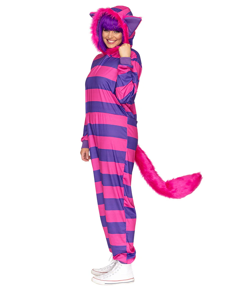 Cheshire Cat Deluxe Adults Book Week Costume Jumpsuit - Image 2