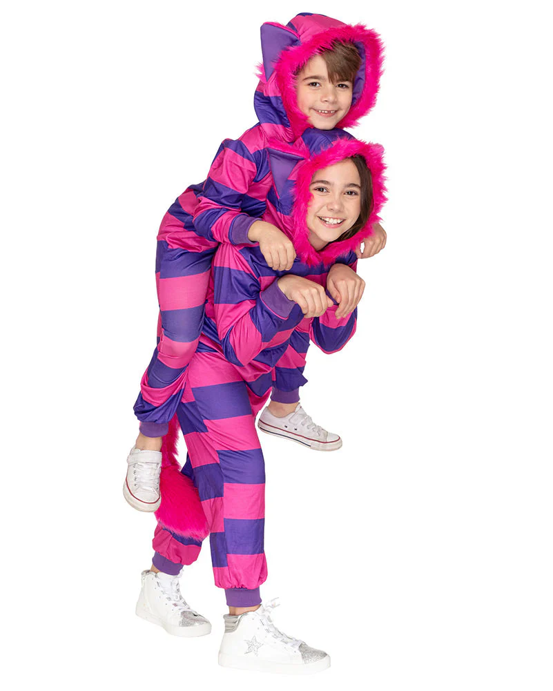 Cheshire Cat Deluxe Kids Book Week Costume Jumpsuit - Image 4