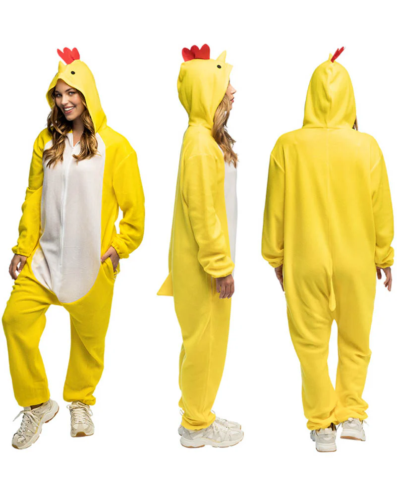 Chicken Jumpsuit Adult Costume - Image 4